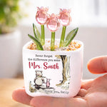 Custom Glass Everlasting Tulips - Personalized Graduation Gifts For Teachers - Sweet Blooms, Big Thanks