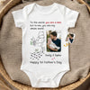 Custom Photo Baby Onesie - Personalized Baby Shower, Gender Reveal Gifts For New Dads, New Grandpas - Together We Make a Family