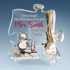 Custom Puzzle Shaped Acrylic Plaque - Personalized  Graduation Gifts For Teachers - You Helped Me Grow