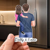 Custom Acrylic Fridge Magnet - Personalized Father's Day Birthday Gifts For Dad, Grandpa - In Dad We Trust
