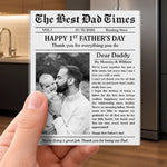 Custom Photo Acrylic Fridge Magnet - Personalized Father's Day Birthday Gifts For New Dad - The Best Dad Times