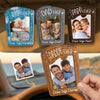 Custom Photo Car Visor Clip - Personalized Father's Day Birthday Gifts For Dad, Grandpa - Smooth Roads & Drive Safe