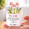Custom Glass Everlasting Tulips - Personalized Graduation Gifts For Teachers - Made To Say Thank You