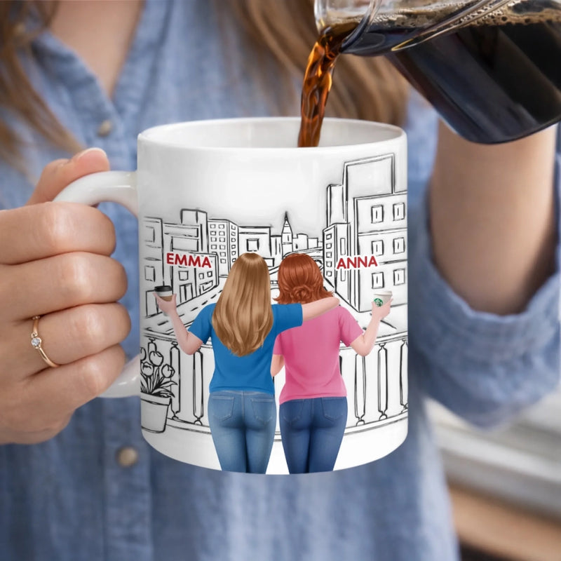 Custom 3D Inflated Effect Printed Mug - Personalized Best Friend Birthday Gifts For Women, Besties, Sisters, BFF -  My Laugh Therapist