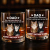 Custom Whiskey Glass - Personalized Father's Day Birthday Gifts For Dog Cat Lovers, Dog Dad And Mom, Cat Owners - Cheers To Fur Family