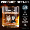 Custom Whiskey Glass - Personalized Father's Day Birthday Gifts For Dog Cat Lovers, Dog Dad And Mom, Cat Owners - Cheers To Fur Family