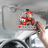 Custom Photo Acrylic Car Visor Clip - Personalized Father's Day Gifts For Dad, Grandpa - Love Rides With You Always