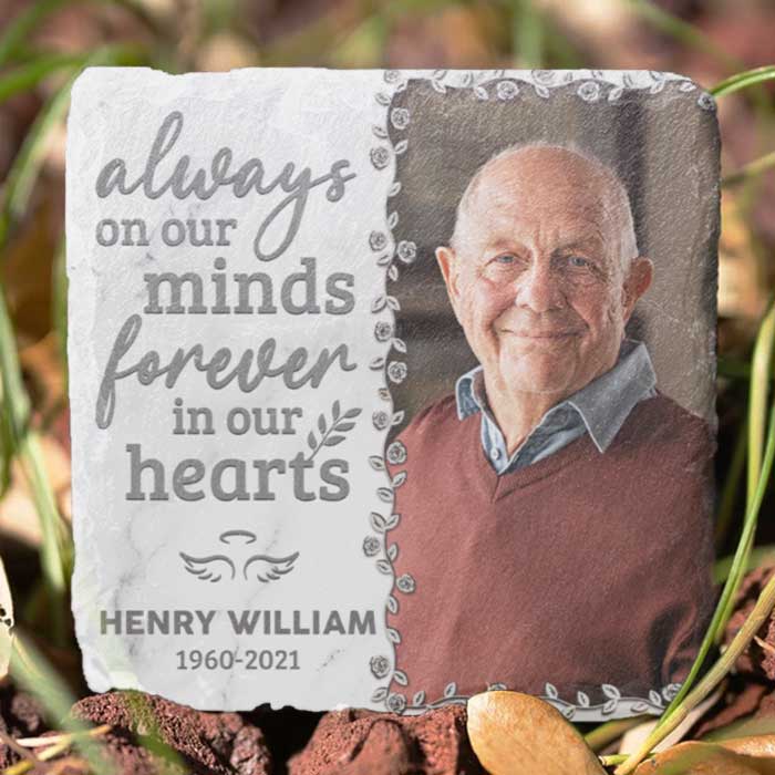 Custom Photo Memorial Keepsake Decor - Personalized Memorial Stone