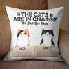 The Cats Are In Charge - Funny Personalized Cat Pillow (Insert Included)