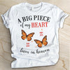 A Big Piece Of My Heart Lives In Heaven - Personalized Custom Unisex T-shirt