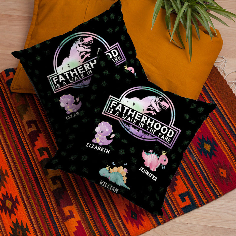 Gift for Dad - Fatherhood Is A Walk In The Park - Personalized Pillow (Insert Included)