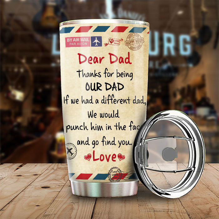 Custom Name Dad Gifts for Families - Personalized Tumbler