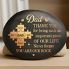 Custom Printed Rock - Personalized Father's Day Gifts For Dad, Grandpa - A Father Like No Other