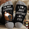 Custom Crew Socks - Personalized Father's Day Gifts For Dad, Grandpa - Professional Eye Rester