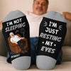 Custom Crew Socks - Personalized Father's Day Gifts For Dad, Grandpa - Professional Eye Rester