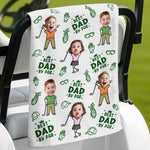 Custom Photo Golf Towel - Personalized Father's Day Birthday Golf Gifts For Dad, Grandpa - Just One More Hole