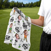Custom Photo Golf Towel - Personalized Father's Day Birthday Golf Gifts For Dad, Grandpa - Just One More Hole