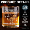 Custom Whiskey Glass - Personalized Father's Day Gifts For Dog Cat Lovers, Dog Dad And Mom, Cat Owners - Fatherhood On The Rocks