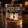 Custom Whiskey Glass - Personalized Father's Day Gifts For Dog Cat Lovers, Dog Dad And Mom, Cat Owners - Feline Fun Squad