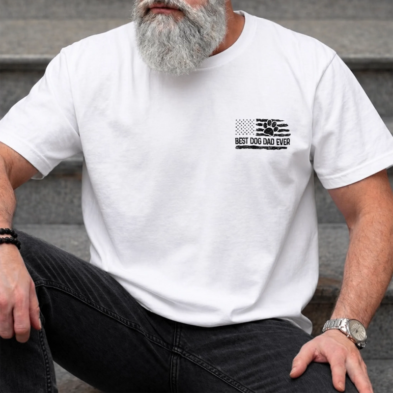 Custom Photo Unisex T-shirt - Personalized Father's Day Birthday Gifts For Dog Cat Lovers, Dog Dad And Mom, Cat Owners - My Therapist Has Paws