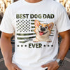 Custom Unisex T-shirt, Premium T-shirt, Hoodie - Personalized Father's Day Gifts For Dog Cat Lovers, Dog Dad And Mom, Cat Owners - Happiness Has Four Paws
