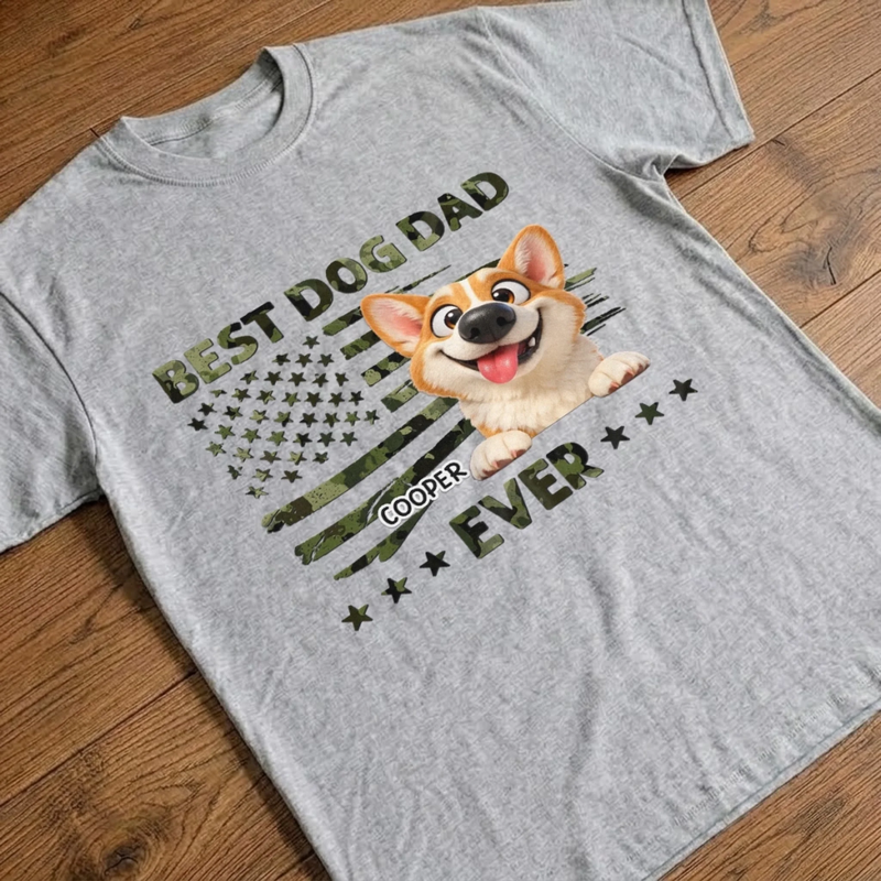 Custom Unisex T-shirt, Premium T-shirt, Hoodie - Personalized Father's Day Gifts For Dog Cat Lovers, Dog Dad And Mom, Cat Owners - Happiness Has Four Paws