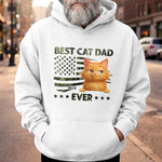 Custom Unisex T-shirt, Premium T-shirt, Hoodie - Personalized Father's Day Gifts For Dog Cat Lovers, Dog Dad And Mom, Cat Owners - Happiness Has Four Paws