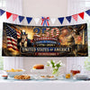 Custom Polyester Outdoor Banner - Personalized America 250th Anniversary Gifts For Mom, Dad, Brother, Sister, Kids - Stars, Stripes And Strong Roots