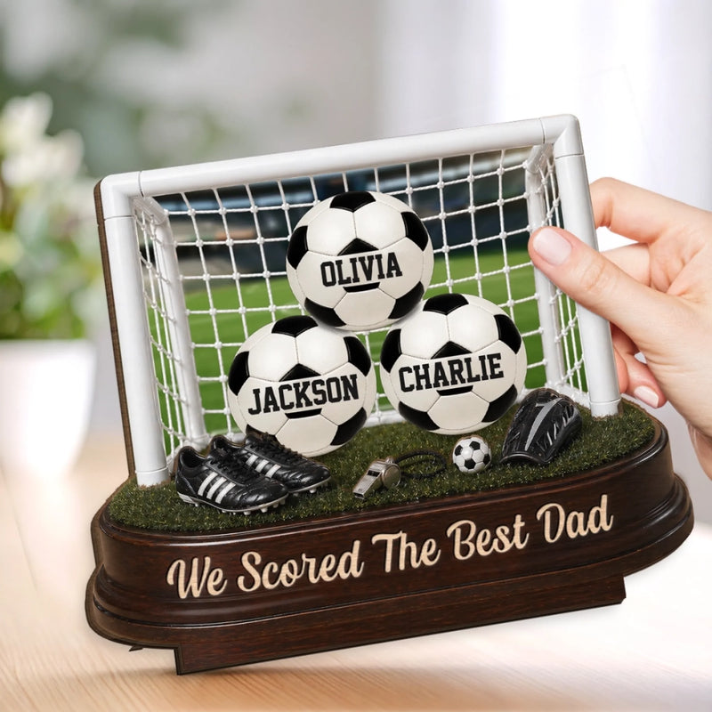 Custom LA 2026 Soccer Dad 2-Layered Wooden Plaque - Personalized Father's Day Gifts For Dad, Grandpa, Soccer Lovers, Sports Fans, Sports Lovers - Game Day, Dad Day