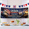 Custom Polyester Outdoor Banner - Personalized America 250th Anniversary Gifts For Mom, Dad, Brother, Sister, Kids - Celebrating Freedom And Family
