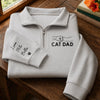 Custom Unisex Quarter Zip Sweatshirt - Personalized Father's Day Gifts For Dog Cat Lovers, Dog Dad And Mom, Cat Owners - Walking Partner For Life