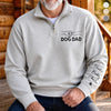 Custom Unisex Quarter Zip Sweatshirt - Personalized Father's Day Gifts For Dog Cat Lovers, Dog Dad And Mom, Cat Owners - Walking Partner For Life