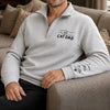 Custom Unisex Quarter Zip Sweatshirt - Personalized Father's Day Gifts For Dog Cat Lovers, Dog Dad And Mom, Cat Owners - Walking Partner For Life