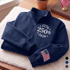 Unisex Quarter Zip Sweatshirt - America 250th Anniversary Gifts For Mom, Dad, Brother, Sister, Kids - Heritage Never Fades