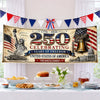 Custom Polyester Outdoor Banner - Personalized America 250th Anniversary Gifts For Mom, Dad, Brother, Sister, Kids - United Through Every Generation