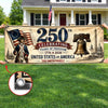 Custom Polyester Outdoor Banner - Personalized America 250th Anniversary Gifts For Mom, Dad, Brother, Sister, Kids - Proud Hearts Since The Beginning