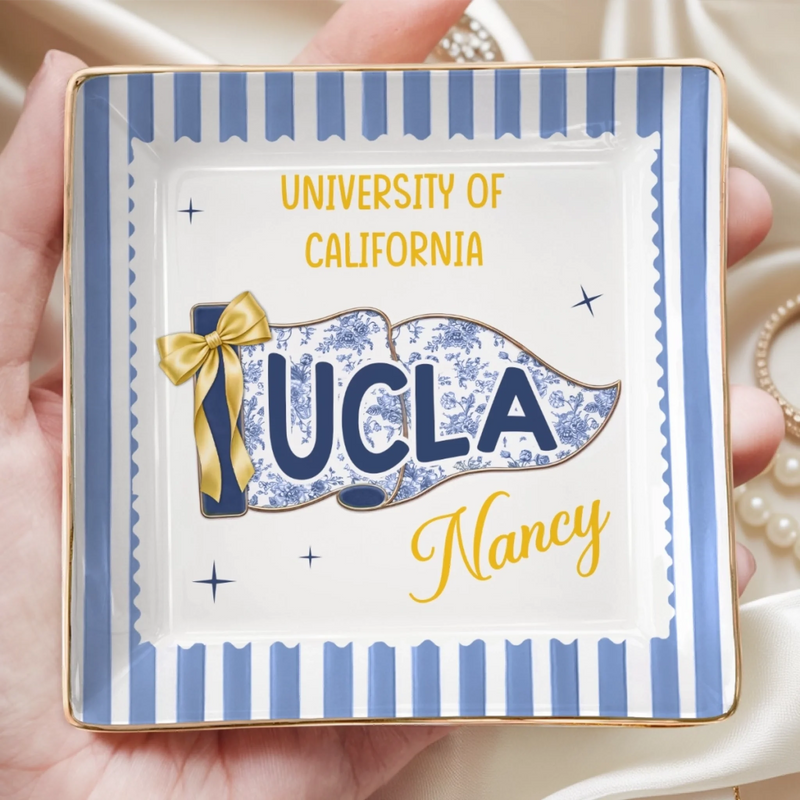 Custom Full-Print Jewelry Dish - Personalized Graduation Gifts For Him, Her - Campus Charm Moment