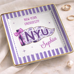 Custom Full-Print Jewelry Dish - Personalized Graduation Gifts For Him, Her - Campus Charm Moment