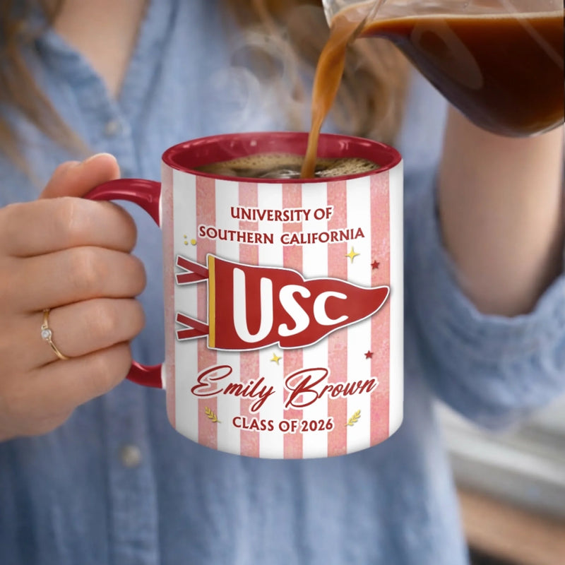 Custom Accent Mug - Personalized Graduation Gifts For Him, Her - Future Bruin Vibes