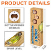 Custom Wooden Bottle Opener With Built-in Spirit Level - Personalized Father's Day Birthday Gifts For Dad, Grandpa - Forever Grateful For Dad