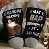 Custom Crew Socks - Personalized Father's Day Gifts For Dad, Grandpa - Sleepiest Legend Alive