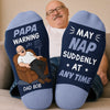 Custom Crew Socks - Personalized Father's Day Gifts For Dad, Grandpa - Sleepiest Legend Alive