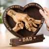 Custom 2-Layered Wooden Plaque - Personalized Father's Day Birthday Gifts For Dad, Grandpa - Crafted With Love