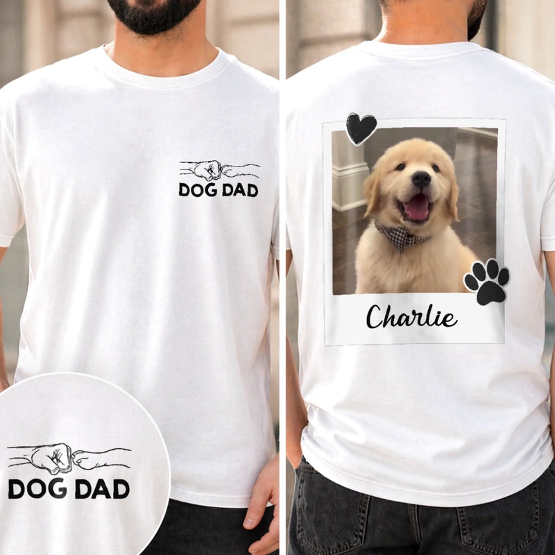 Custom Photo Unisex T-shirt - Personalized Father's Day Birthday Gifts For Dog Cat Lovers, Dog Dad And Mom, Cat Owners - Love Is A Wet Nose