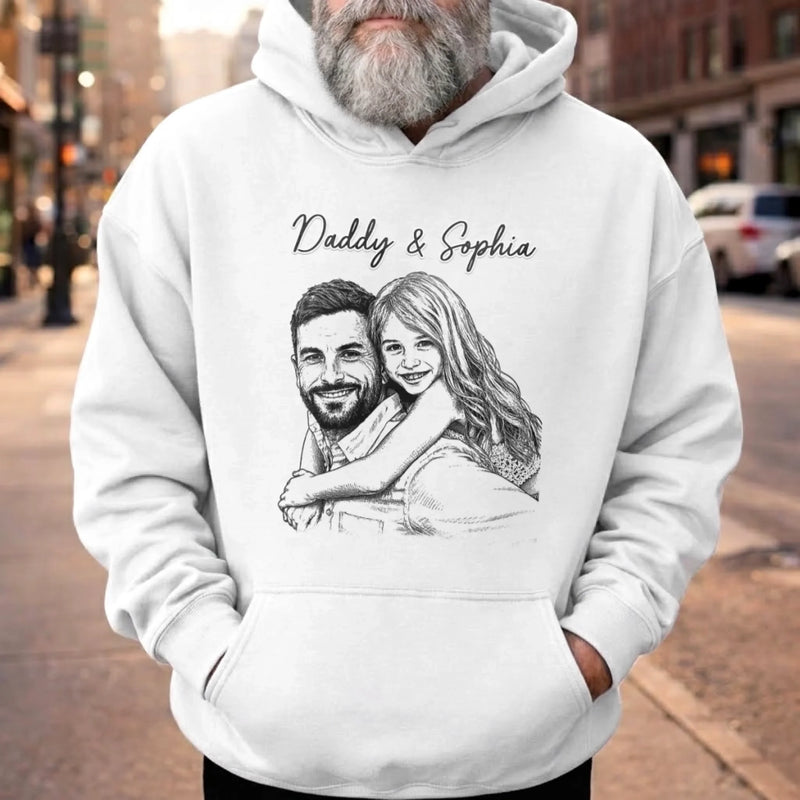 Custom Photo Unisex T-shirt, Premium T-shirt, Hoodie - Personalized Father's Day Birthday Gifts For Dad, Grandpa, Husband - Side By Side With Dad Always
