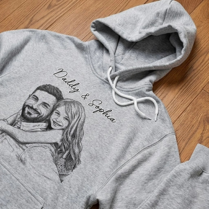 Custom Photo Unisex T-shirt, Premium T-shirt, Hoodie - Personalized Father's Day Birthday Gifts For Dad, Grandpa, Husband - Side By Side With Dad Always