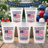 Custom Party Cups - Personalized America 250th Anniversary Gifts For Mom, Dad, Brother, Sister, Kids - Together We Celebrate
