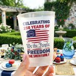 Custom Party Cups - Personalized America 250th Anniversary Gifts For Mom, Dad, Brother, Sister, Kids - Together We Celebrate