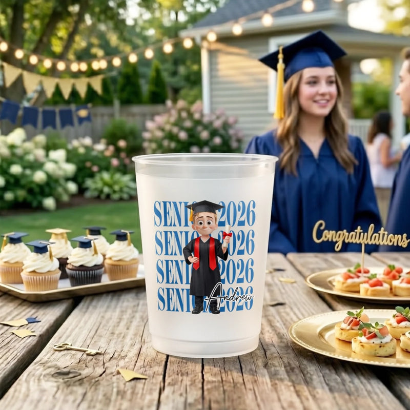 Custom Graduation Cups - Personalized Graduation Gifts For Him, Her - Finally Done Let’s Party