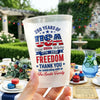 Custom Party Cups - Personalized America 250th Anniversary Gifts For Mom, Dad, Brother, Sister, Kids - Celebrate Freedom Together